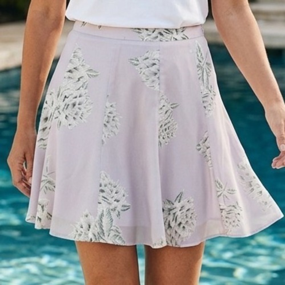 Show Me Your Mumu Skater Skirt Lavender Floral Coquette Fairycore Whimsigoth M